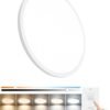 Vivensaa 20 Inch Dimmable LED Flush Mount Ceiling Light, 40W, 4350LM, 3000K/4000K/6000K CCT Selectable, White Round Flat Panel Low Profile Ceiling Fixture for Hallway, Kitchen, Bedroom, Laundry Room - Image 2