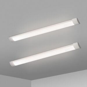 Vivensaa KILIPOL 2FT LED Batten Light, Ceiling Surface Mounted Slim LED Tube Lights, 20W 4000K Neutral White for Office, Shop, Garage, Home, 2 Packs