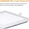 Vivensaa 8 Inch Ultra-Thin Square Recessed Lighting with Junction Box, 18W, 6000K White, Low Profile Ceiling Light Kit Downlight for Office, Commercial Lighting, Kitchen, Hallway - Image 2