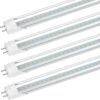 Vivansaa 2FT T8 LED Tube Light, 10W (24W Equivalent), 5000K Daylight, 1120LM, 24 Inch Type A+B LED Bulb, Ballast Bypass & Double-Ended Power, F20T12 Fluorescent Replacement, Clear Cover, 12 Pack - Image 2