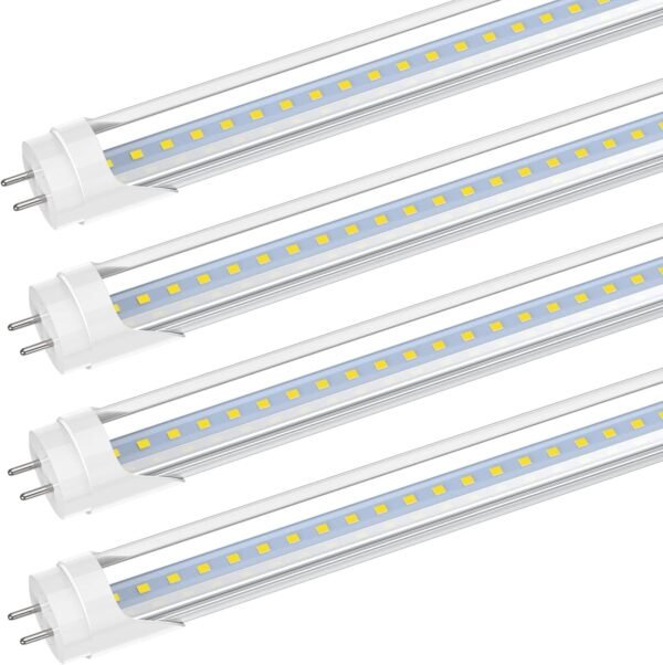 Vivansaa 2FT T8 LED Tube Light, 10W (24W Equivalent), 5000K Daylight, 1120LM, 24 Inch Type A+B LED Bulb, Ballast Bypass & Double-Ended Power, F20T12 Fluorescent Replacement, Clear Cover, 12 Pack