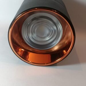 Vivensaa Electricals 12W Alpha Series COB Recessed Ceiling Spotlight | Concealed LED Downlight | Black Body with Rose Gold Reflector | 4000K Neutral White Light | Pack of 1