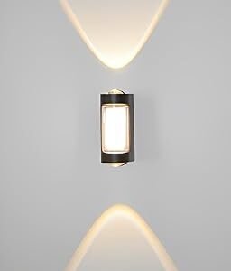 Vivensaa LED Indoor/Outdoor Up Down Wall Light FK519 – Warm White | IP65 Waterproof & Shockproof Metal Body | Up, Down & Front Lighting Fixture