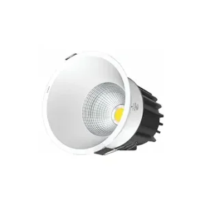 Vivensaa12W COB Recessed Ceiling Downlight – White Body, Antique Trim | Adjustable Round Spot Focus Light | 4000K Natural Warm White | Pack of 1