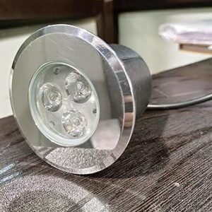 Vivensaa 9W Inground Underwater LED Light (HF024) | 3-LED Concealed Swimming Pool Light | IP68 Waterproof | For Pools, Fountains, Gardens & Water Features