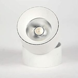 Vivensaa Electricals 10W LED Surface COB Light – 360° Adjustable | Wall & Ceiling Mountable | White Metal Body | Neutral White Focus Light | Pack of 1
